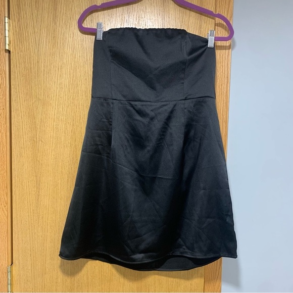 Princess Polly Luca Black Strapless Mini Dress - Size 10 - Picture 1 of 4